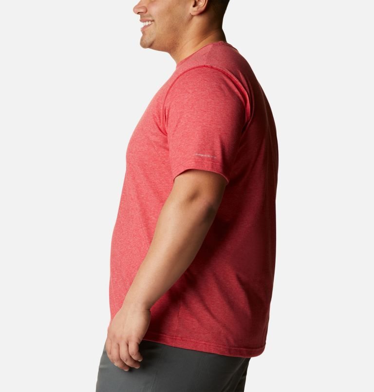 Men's Columbia Thistletown Park Crew T Shirts Red | Plus Size CA-L65AC